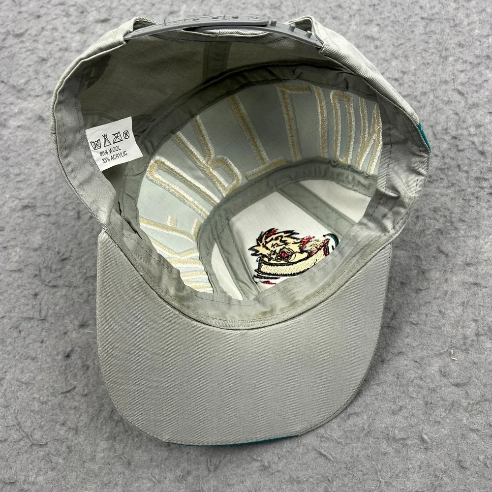 VTG Frankfurt Lions Hat Gray Wool German Ice Hockey‎ Team Logo Snapback Cap 90s
